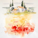 cabanon, Provence, aquarelle, Doro T